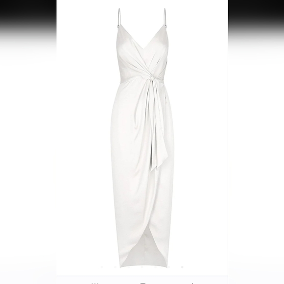 Shonajoy LUXE TIE FRONT COCKTAIL DRESS - IVORY - Picture 2 of 12